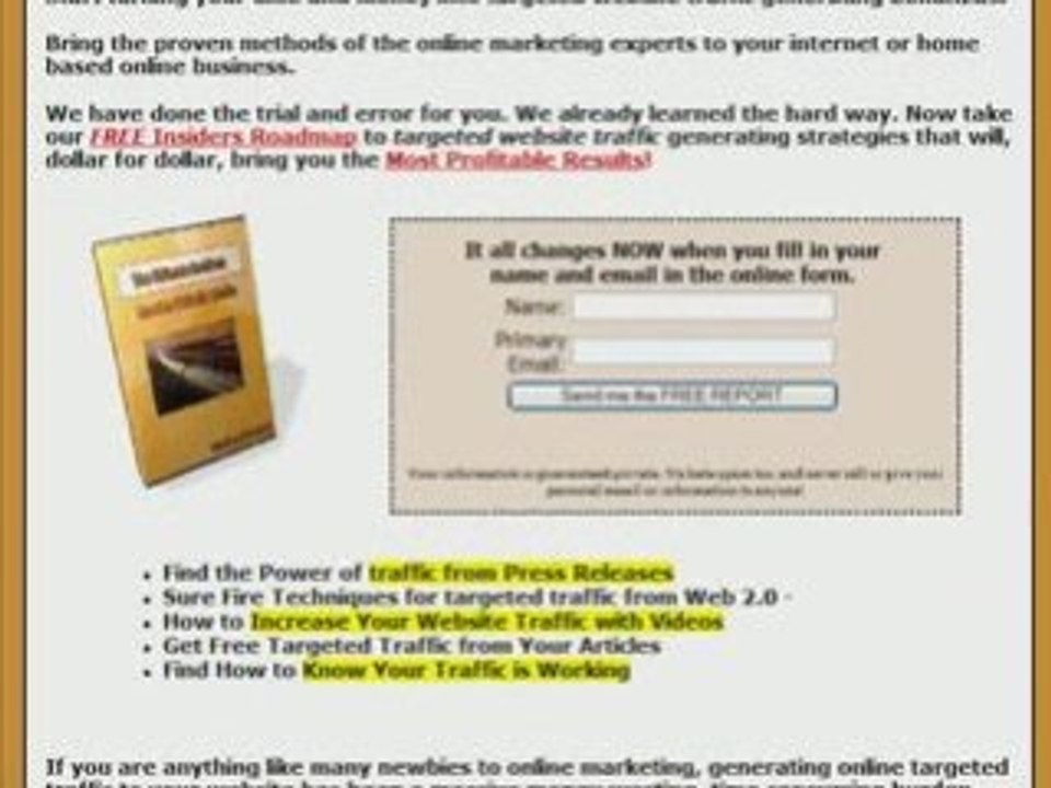 Free Report - Insiders View of Targeted Website Traffic