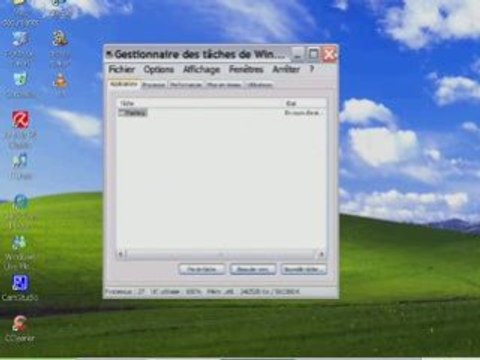 Ouvrir le gestionnaire des tâches sous Windows XP