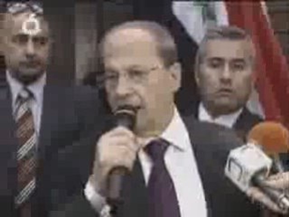 General Aoun  en visite  a Alep (syrie)