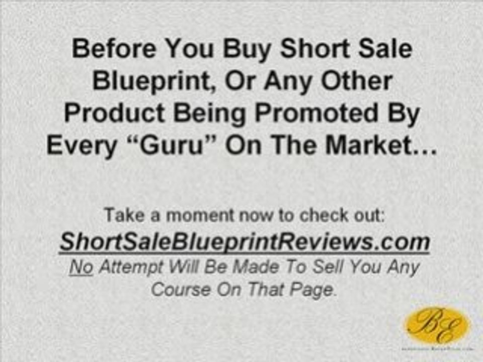 Short Sale Blueprint Reviews