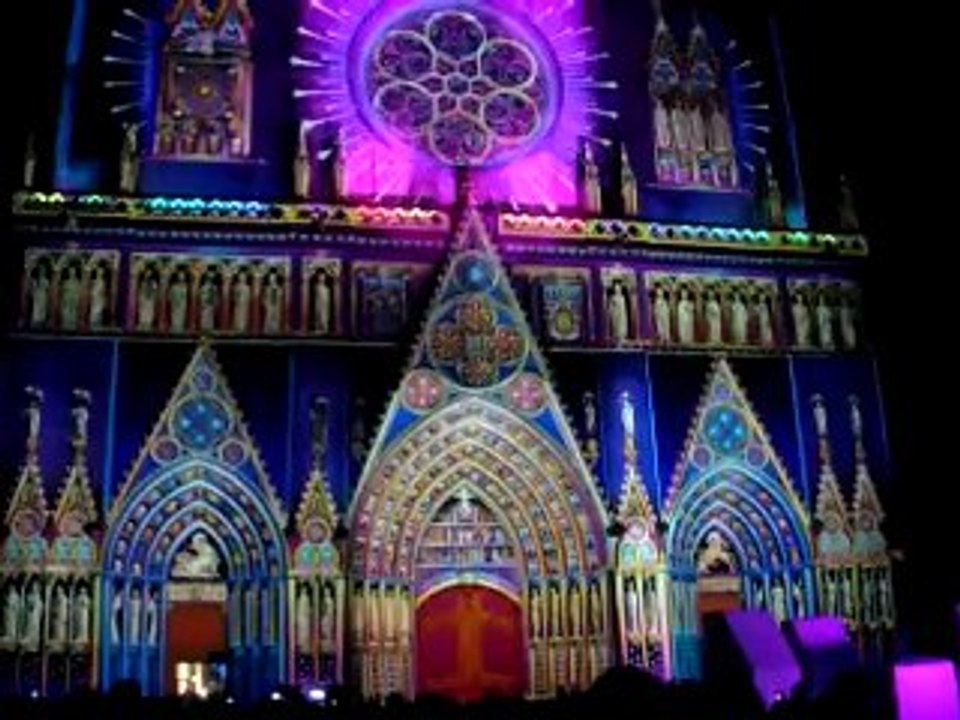 Fête des lumières - Lyon - Cathédrale Saint Jean