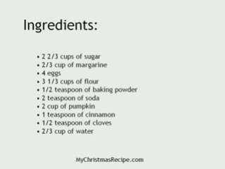 Pumpkin Bread Recipe