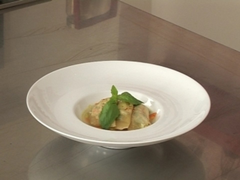 Ravioles de crabe à la mozzarella