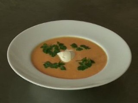 Crème de potiron à l'échalote