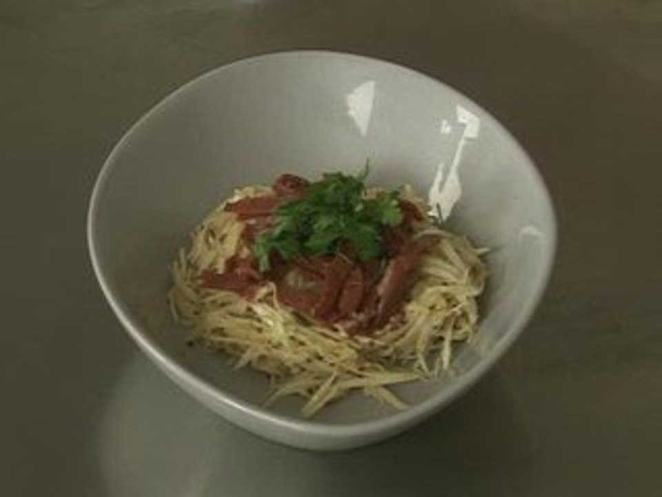 Céleri rémoulade au magret fumé