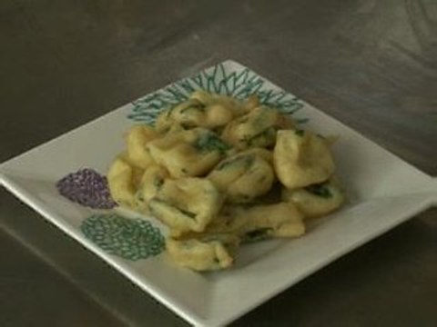 Pommes dauphines aux épinards