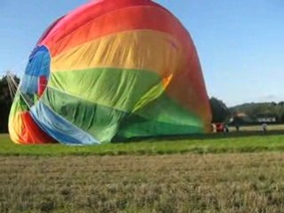 Mise à terre d'une mongolfière