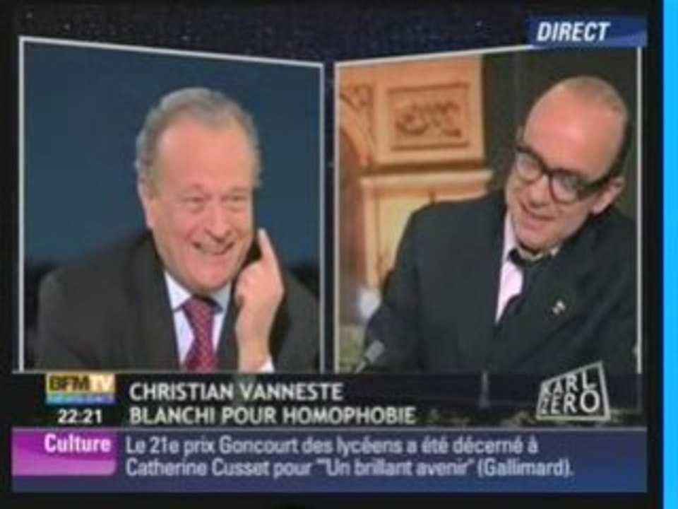 Vanneste blanchit répond à Karl Zéro