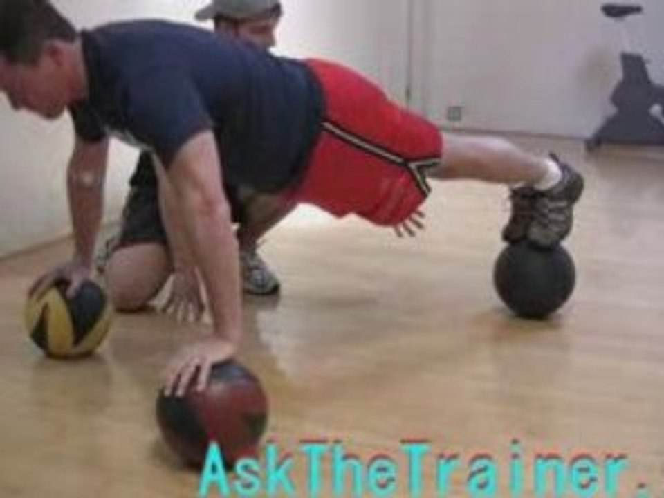 Multiple Medicine Ball Push Ups