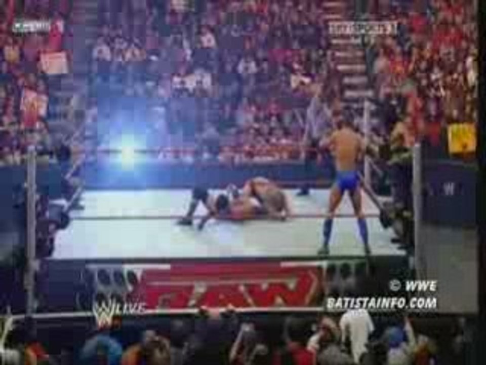 120808 WWE Raw - Batista and Triple H vs. The Legacy