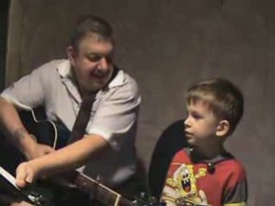 Joël Chante Siméon avec Papa