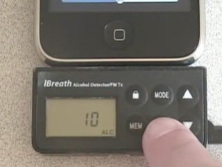 iBreath Personal Alcohol Breathalizer