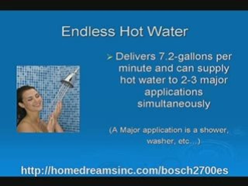 Bosch Tankless Water Heater Aquastar Model 2700es
