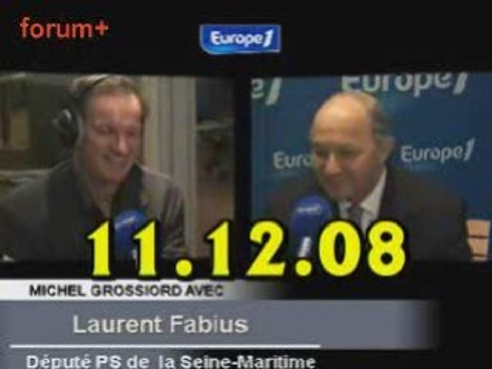 ITW de Laurent Fabius (11.12.08)