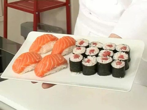 Sushis et makis de thon et de saumon