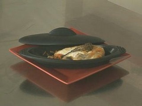 Papillote de volaille incisée au basilic