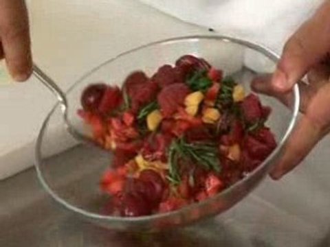 Salade de fruits frais au basilic