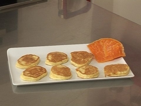 Blinis de pomme de terre à la mimolette vieille