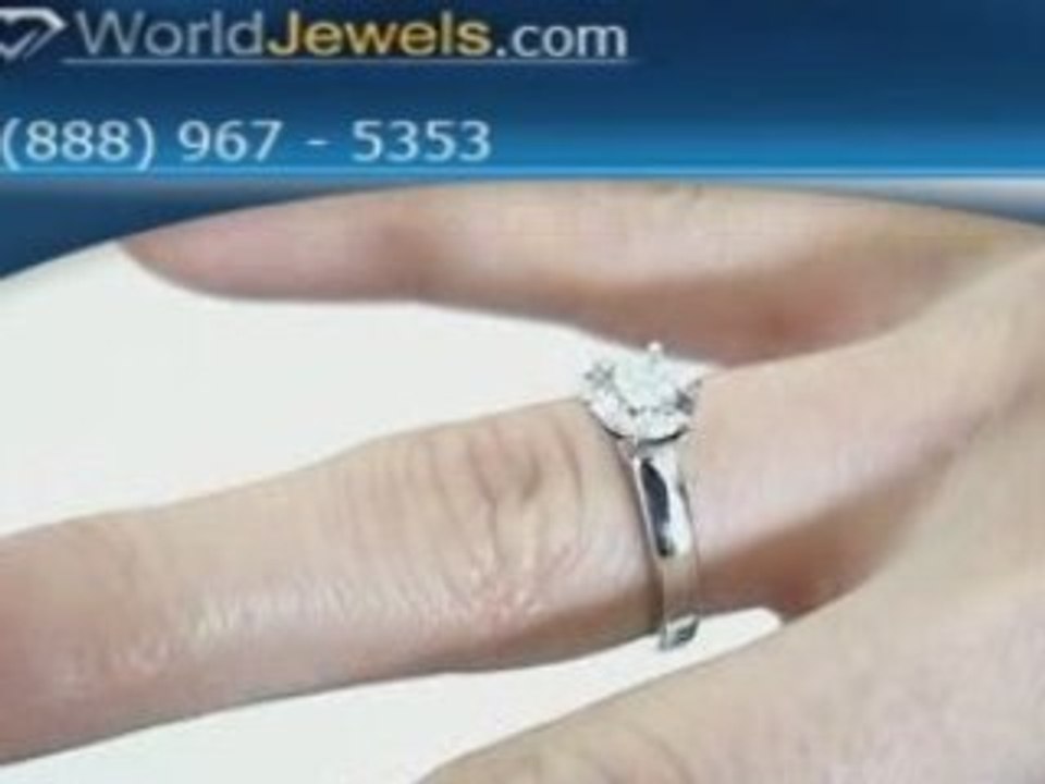 1.00 Carat Round Cut Diamond Solitaire Ring ( G-VS2 EGL V-80