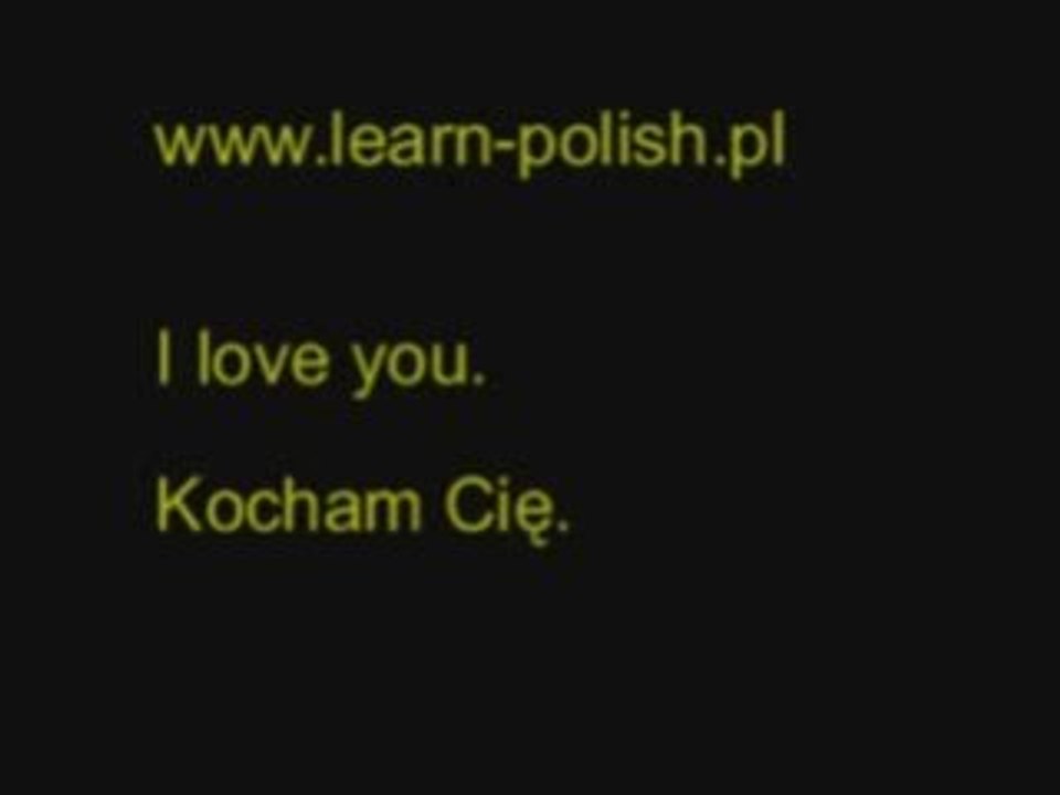 How to say   I love you   in Polish