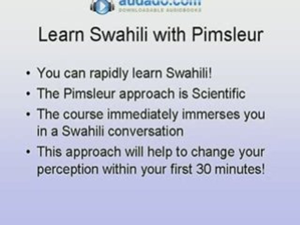 Learn to speak Swahili