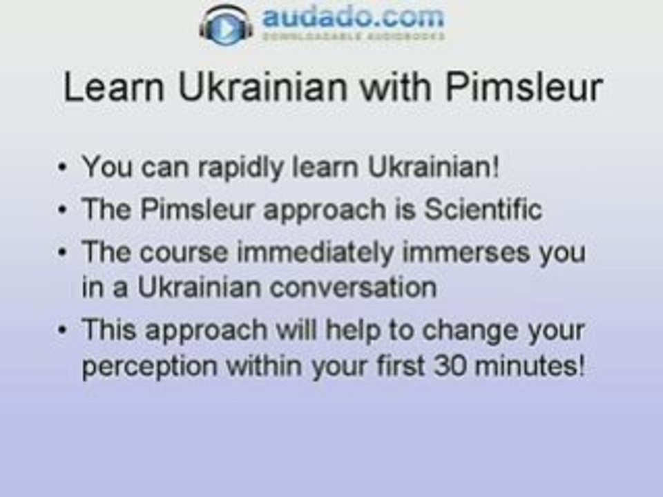 Learn Ukrainian with Pimsleur