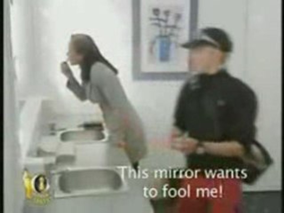 Womens Bathroom Mirror Prank