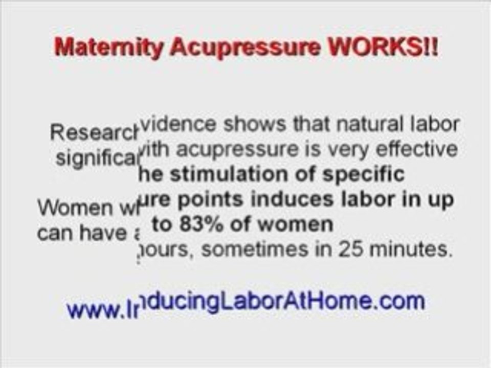 Natural ways to induce labor at home using acupressure point