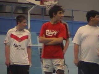 match de démonstration Xavier avec un de ses partenaires