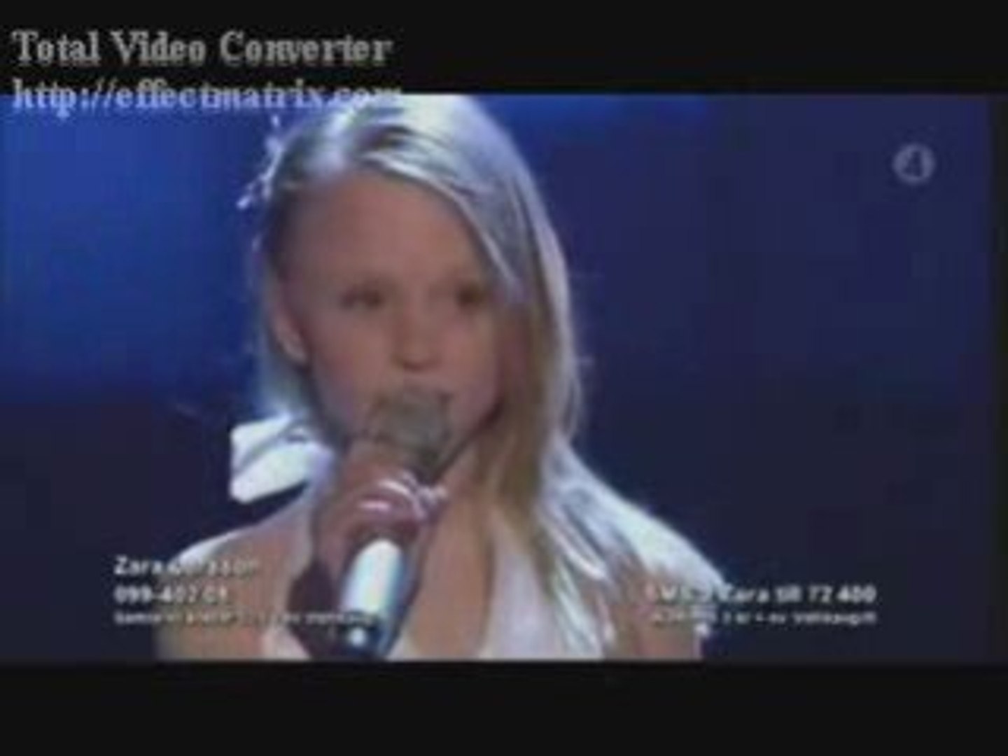 Zara Larsson One moment in time - Talang 2008 - video Dailymotion