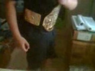 World heavyweight commemorative belt being worn [4th look]