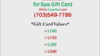 Spa Gift Certificates and Gift Cards Alexandria Virginia