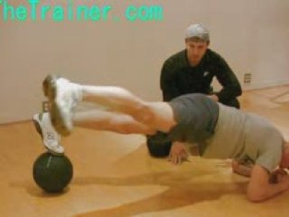Medicine Ball Plank w/ Hip Abduction for Butt & Core Toning
