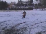 Moto dans la neige en 65 ktm sx