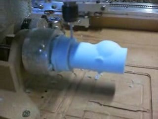 Tête en Usinage 4ième Axe dans du Styro