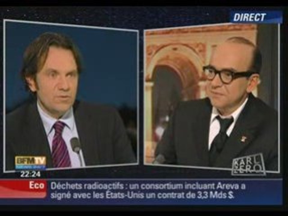 BFM TV - Karl Zéro reçoit Frédéric Lefebvre - 11.12.08
