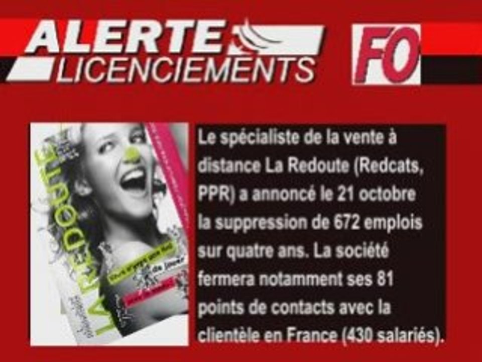 ALERTE LA REDOUTE
