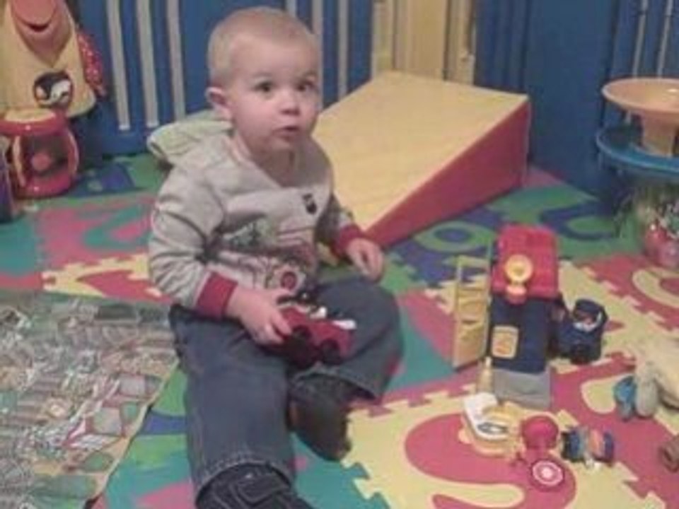 Garrison playing with his Little People (Dec 08)