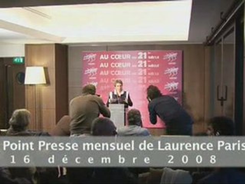 Conférence de presse mensuelle de Laurence Parisot