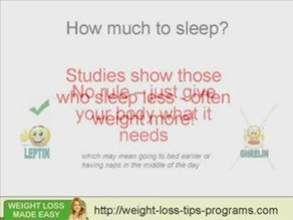 Sleeping & weight loss