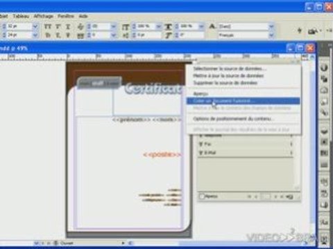 Adobe InDesign CS3 : Actualiser les fusions de données