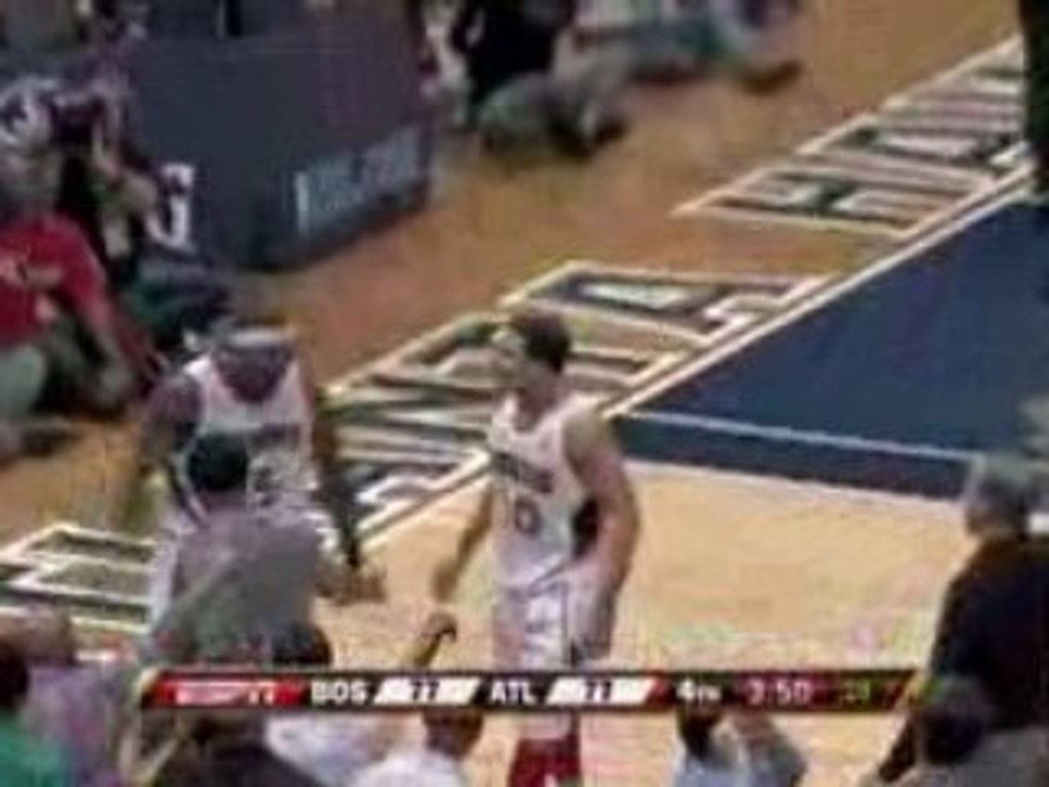 Josh Smith finishes with authority against the Celtics.