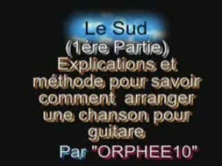 Le Sud(part.1)Comment arranger une chanson à la guitare