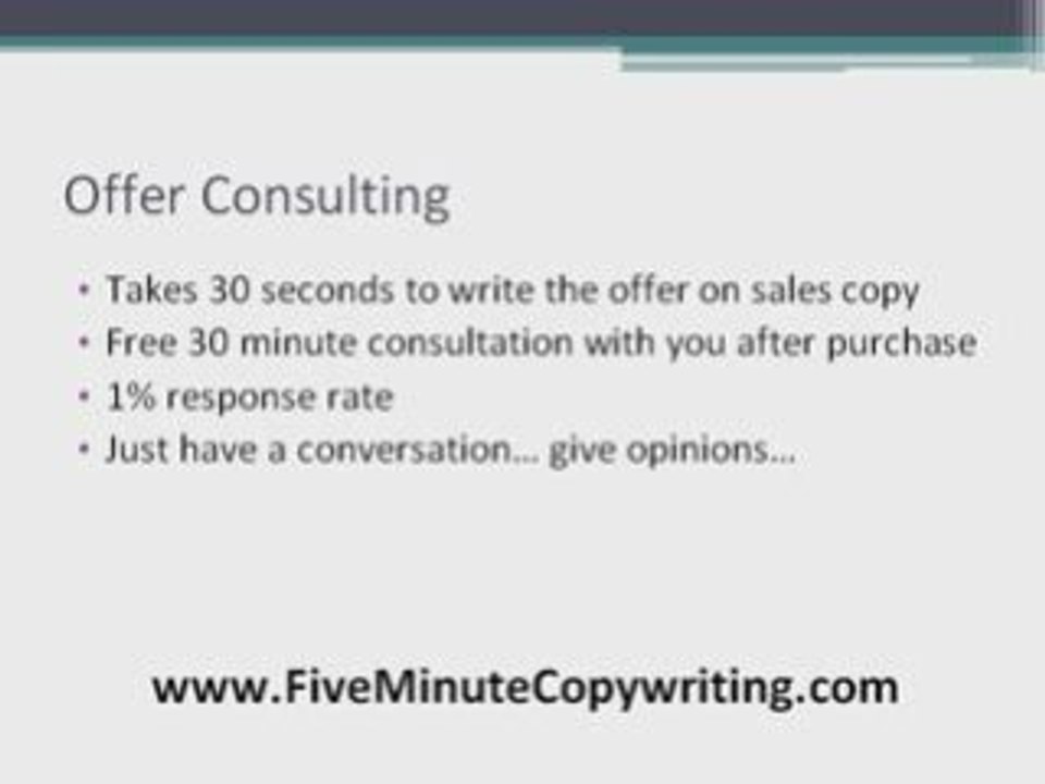 Resale Rights and Consulting Offers Boost Response
