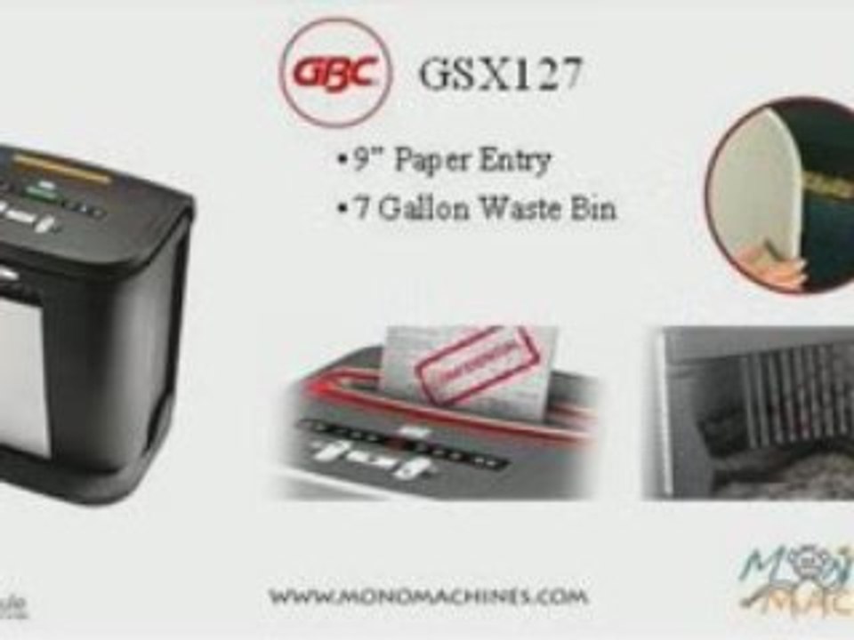 GBC ShredMaster GSX127 Jam Free Cross-Cut Shredder - Tour