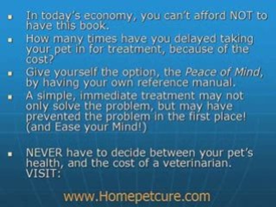 How to cure your Pet at Home