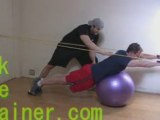 Prone Swiss Ball Shoulder Press - Tube Exercise Videos