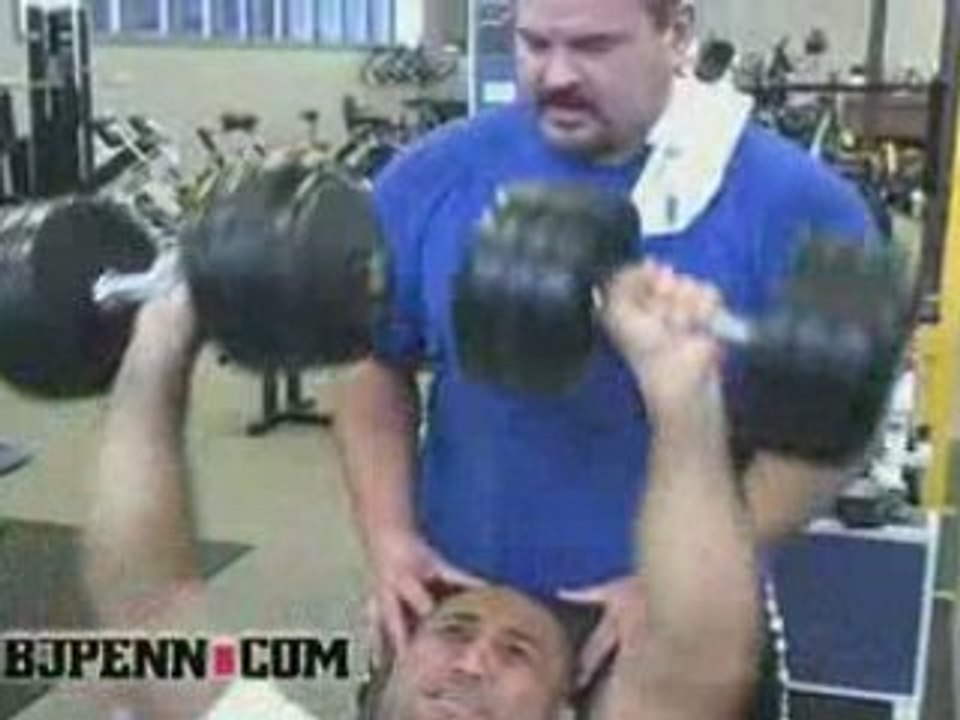BJ PENN Lifting Weights PRE UFC 94