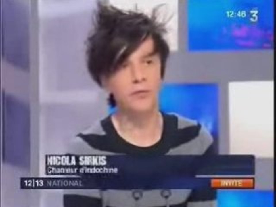 Interview nicola sirkis sur France3 le 10/12/2008