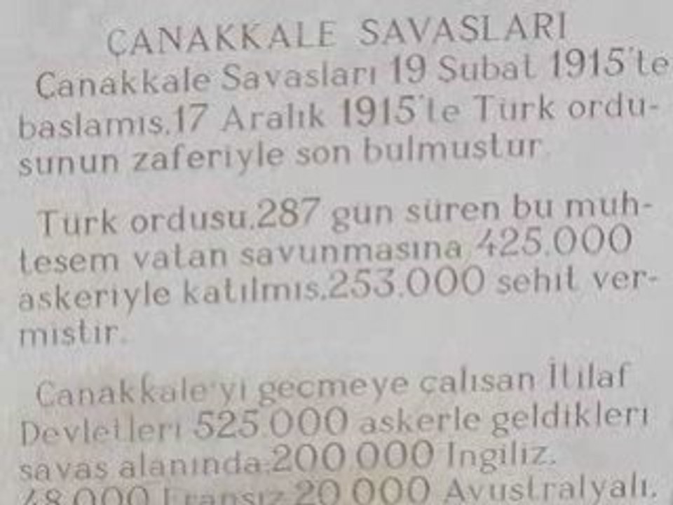 canakkale şehitleri